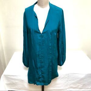 Amanda Uprichard silk Dess Blue Turquoise Small New